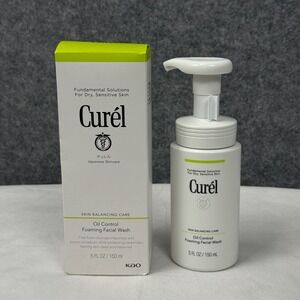 Curél Oil Control Foaming Facial Wash 5 FL OZ 150 ml for Dry Sensitive Skin